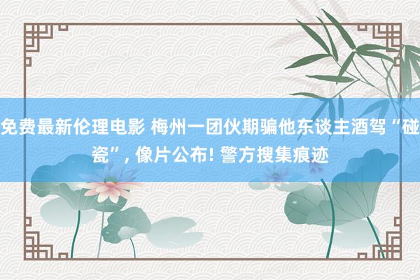 免费最新伦理电影 梅州一团伙期骗他东谈主酒驾“碰瓷”， 像片公布! 警方搜集痕迹